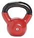 SPRI Deluxe Vinyl Kettlebell (Red, 10-Pound)