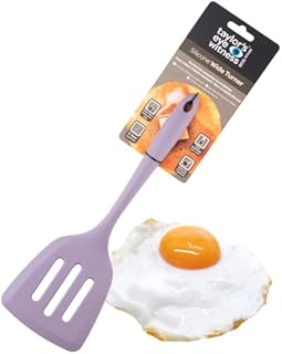 Taylors Eye Witness Berry Extra Wide Silicone Slotted Spatula - Dishwasher Safe. Great for Non-Stick Frying Pans. Liquid Drainage Slots. Odour, Stain & Heat Resistant (260°C/500°F). 5 Yr Guarantee