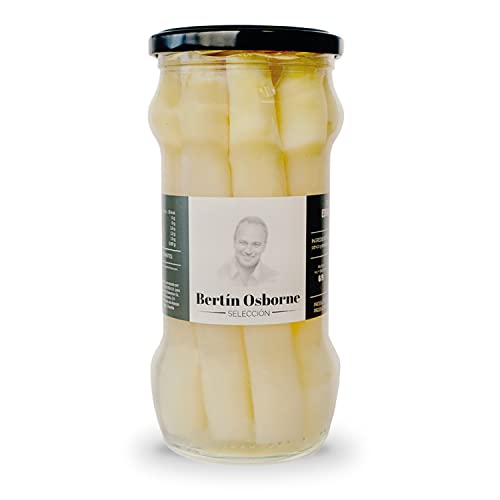 BERTÍN OSBORNE SELECCIÓN - Espárragos de Navarra - Bote de 530 gr - Espárragos blancos - Saludables - Calidad Alta Sin Conservantes Artificiales - Elaborado con Productos Naturales Cover