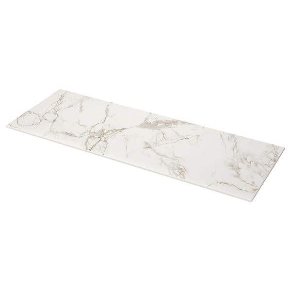 ProTuning MÖCKLARP Piano di lavoro su misura, porcellana ad alta pressione effetto marmo bianco opaco/1 m²x2.0 cm