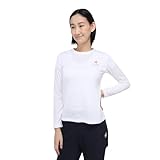 [ルコックスポルティフ] ロングTシャツ ロンT 長袖 エコペット 吸汗速乾 UVカット インナー シンプル ワンポイント レディース WHT (QMWTJB30Z) L