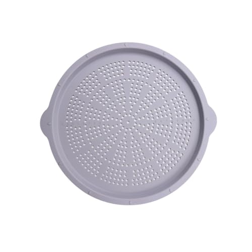 Muuookka Plaque à Pizza en Silicone Antiadhésif, Plateau de Cuisson Multifonction pour Cuisine, Barbecue et Fêtes, Gris.