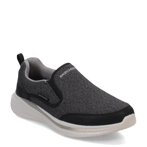 Skechers USA Men's Men's Slade-Lucan Moccasin, Black, 7.5