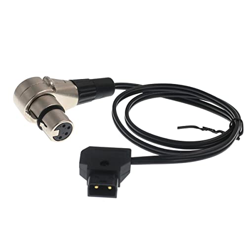 HangTon D-tap P-tap a XLR de ángulo recto 4 pines hembra cable de alimentación para cámara Blackmagic URSA Mini Pro, monitor ARRI - imagen 4