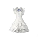 Cotton White Dress Long Skirt Halloween Costume for Honma Menma Cosplay from ANOHANA Custom made (Medium)
