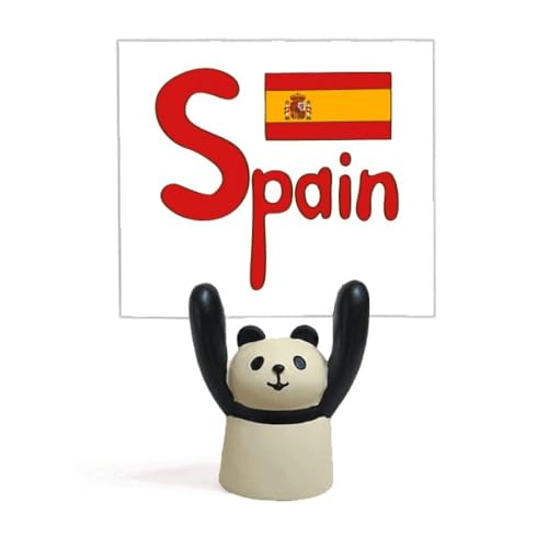 Porte-mémo panda rouge support note drapeau espagnol décoration