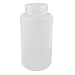Uxcell a13042200ux0152 Lab Double Cap Leakproof Plastic Widemouth Bottle Clear White 1000mL