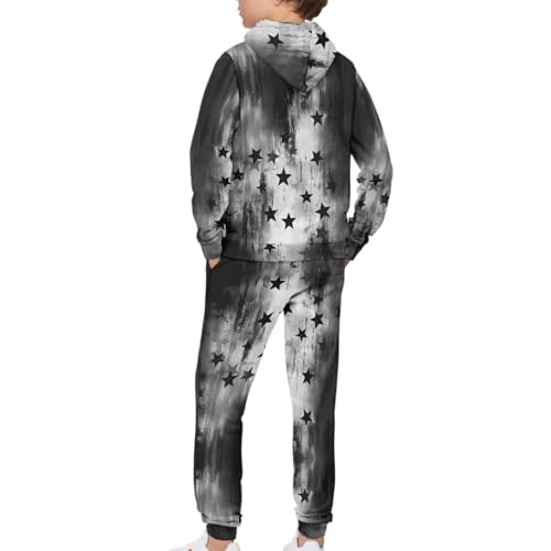 Girls Boys Hooded Sweatshirt and Jogger Sweatpants Kids Tracksuit with Pockets 2 Piece Long Sleeve Jogger Sets 5-12 Years4