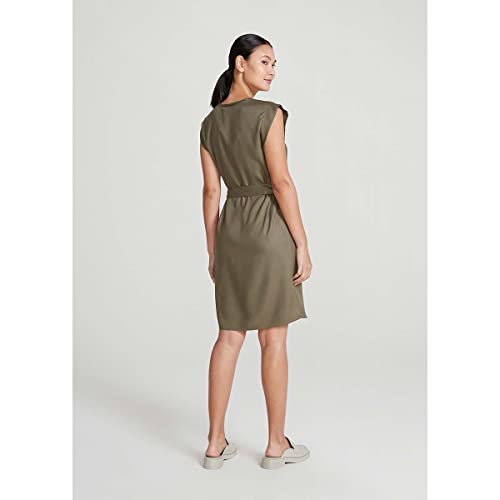 Vestido Básico Curto Sarjado Com Amarração
