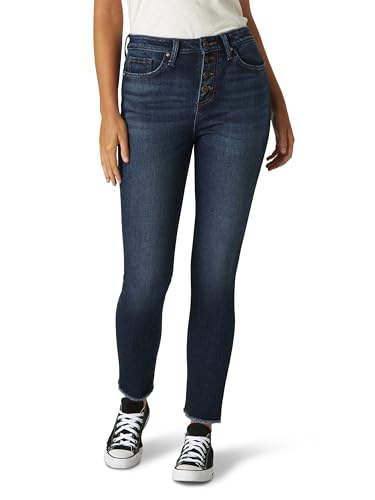 Lee Women's Slim Fit High Rise with Button Fly & Released Hem Jean
