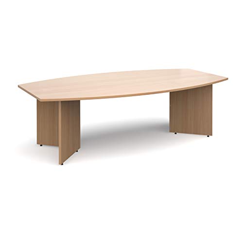 Mr Office Arrow head leg radial boardroom table 2400mm x 800/1300mm, Beech