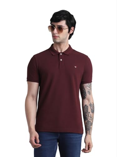 Image of Jack & Jones Men Cotton Polo Collar Slim Fit T-Shirt