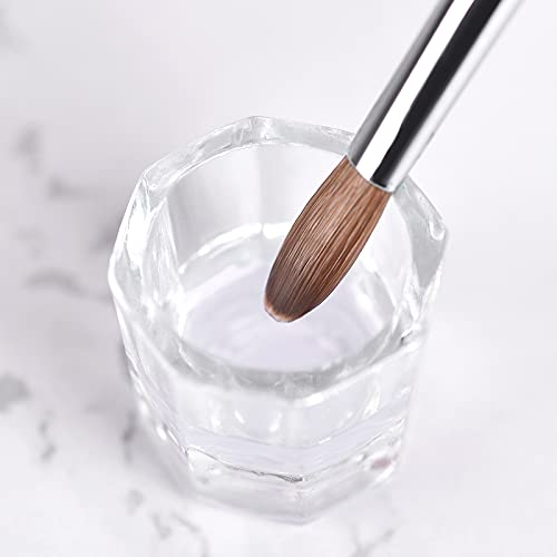 Alexnailart Kolinsky Sable Haar Nagelborstel Rode Houten Pen UV Gel Nail Art Manicure Schilderen Tool 10 # - Afbeelding 4