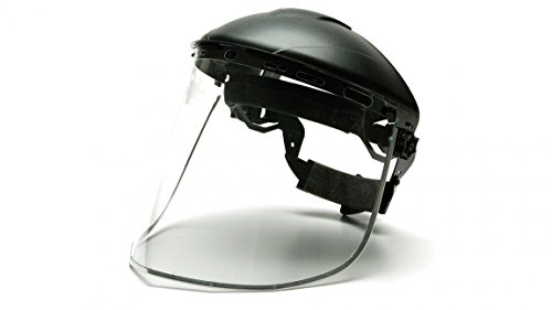 Pyramex Safety Full Face Shield Eye and Head Protection (Headgear NOT Included), Clear Aluminum-Bound Polycarbonate, ANSI Z87+