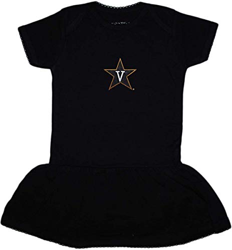 Image of Creative Knitwear Vanderbilt Commodores Infant and Toddler Picot Bodysuit Dress