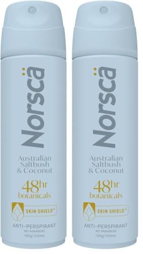 Norsca Australian Saltbush and Coconut Antiperspirant Spray 130 g (Pack of 2)