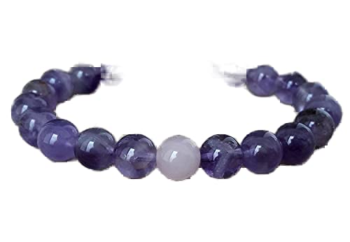 Bracelet améthyste quartz rose 8mm LKBEADS, idée cadeau idéale