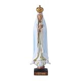 Lllunimon Figura De Nuestra Señora De Fátima, 8Inch Figuras Católicas De La Virgen De Fátima, Resina Decoración Religiosa Regalo