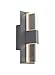 Tech Lighting 700OWLYT84012CHUNVSLFSP Lyft - 12" 9.9W 4000K 1 LED Outdoor Wall Mount with In-Line Fuse and Surge Protection, Charcoal Finish with Clear Glass