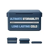 Coleman Snap 'N Go 45-Quart Collapsible Hard Cooler, Portable Hard-Sided Cooler with Waterproof Removable Liner, Spacing-Saving & Quick Set Up, 55 Hours Cold, Sapphire Blue