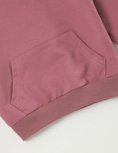Image of Baby Girls Long Sleeve Flowers Hoodie Tops and Pants Outfit with Kangaroo Pocket Headband