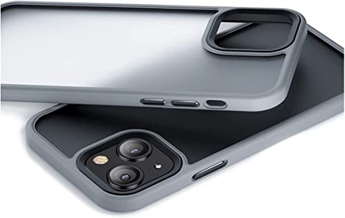 Coque iPhone 13 Pro anti-jaunissement et anti-chute en silicone givré gris