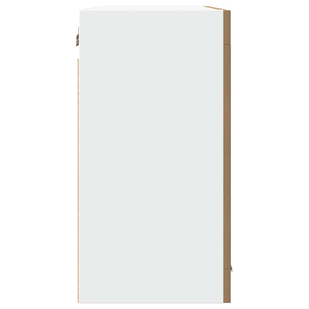 vidaXL Hängeglasschrank Lyon Artisan-Eiche 80x31x60 cm Holzwerkstoff, Hängeschrank, Einbauküche, Küchenzeile, Küchenmöbel, Oberschrank, Küchenschrank