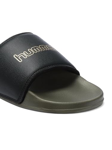Image of hummel CLASSIC MEN SLIDERS Comfortable Cushioned Sole Arch Support Durable Lightweight Flexible Trendy Style Flip flops and Slippers Slides for Men Daily use Chappal
