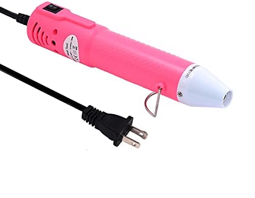 Heat Gun,mofa Embossing Mini Heat Gun,Hot Air Gun For Craft with Stand For DIY Embossing And Acrylic Paint Dryer,Multi-Purpose Electric Heating Nozzle 150W 110V (Pink,White)