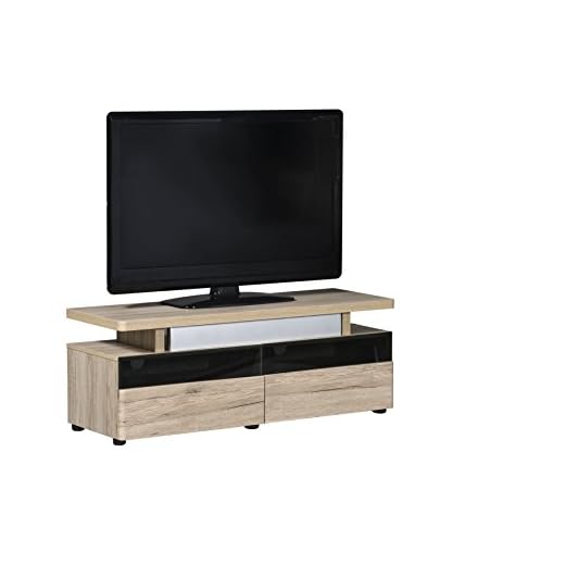 Marque Amazon - Movian Spey - Meuble TV pour télévisions de 55 pouces maximum, 120 x 42 x 45 cm, Finition chêne Sanremo