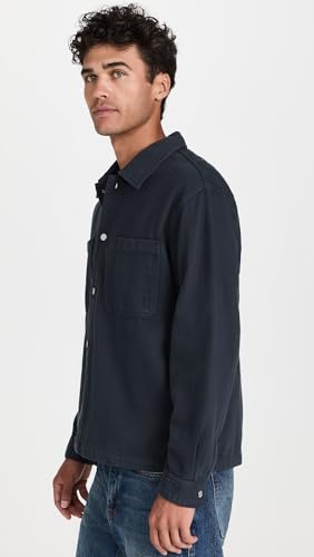 FRAME Men's Textured Terry Double Pocket Relaxed Shirt4