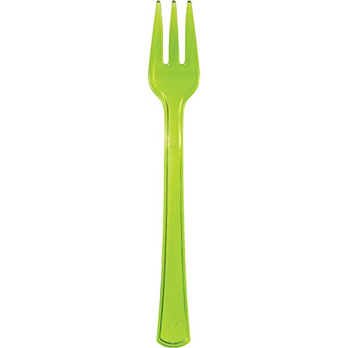 Creative Converting Translucent Green Mini Plastic Forks