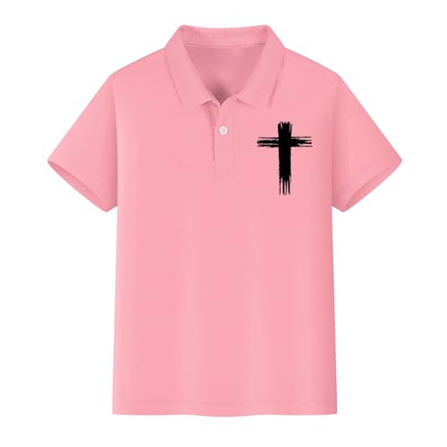 Kids Toddler Boys Girls 𝐏𝗼lo T Shirt Linen Short Sleeves Solid Color V Neck Casual Tops Summer Outdoor4