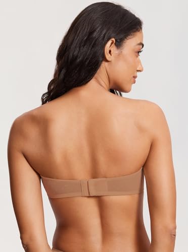 Image of DOBREVA Unlined Lace Strapless Bra Sexy See Through Plus Size Convertible Underwire Bras