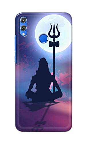 Image of Printed Hard Back Cover Case for Honor 8C Back Cover (Lord Shiva) -1302