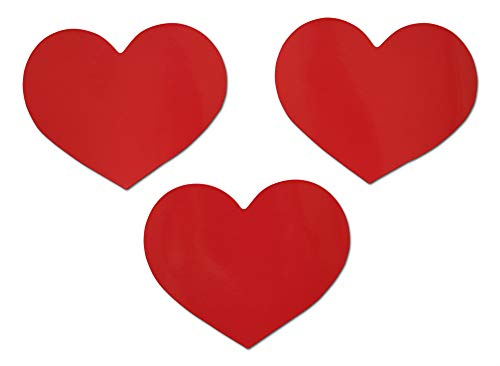 Set de 12 imanes de corazón rojo para refrigerador miniatura 4