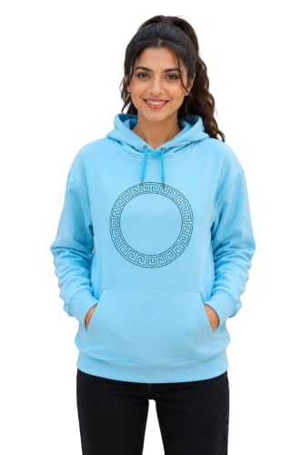 Image of Women's Luxury Rhinestone Geometric Circle Pullover Hoodies for Women