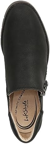 LifeStride Womens Odyssey Side Zip Sneakers Black 9 W | Image 6