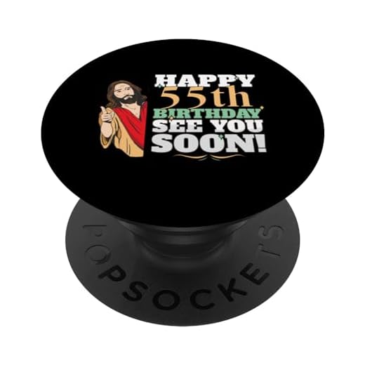 Feliz 55 Cumpleaños Nos vemos Pronto Divertido Jesús Meme Turning 55 PopSockets PopGrip Intercambiable