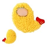 Ropa para Muñeco de Peluche, Adorable y Resistente Disfraz de Camarón Frito Divertidos Accesorios Muñeco Peluche Ideal para Jugar Vestir y Exhibir (Amarillo)