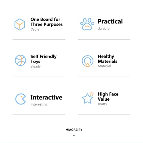 Cat Scratch Pad,Scratch Square,Cat Enrichment Toy, Cat Scratcher Toy,Cat Scratcher,Interactive Training Exercise Mouse Play Toy With Ball (Blue) #TOP4