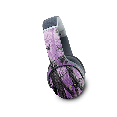 Image of MightySkins Carbon Fiber Skin Compatible with Skullcandy Crusher Evo Wireless - Purple Tree Camo | Protective, Durable Textured Carbon Fiber Finish | Easy to Apply