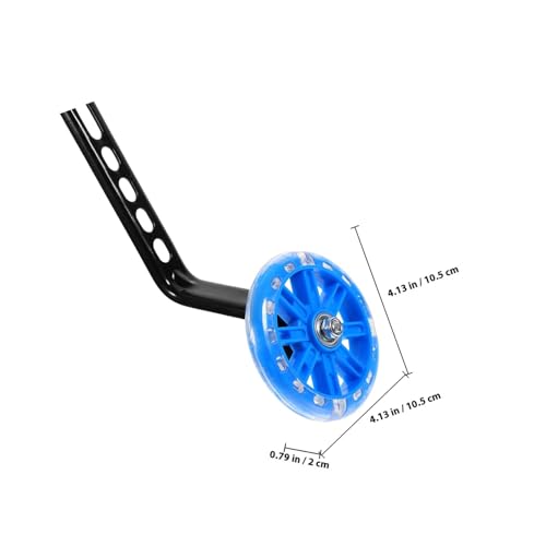 Ruedas de Entrenamiento FUOYLOO para Bicicleta, 1 Par Ajustable Azul con Estabilizadores de Equilibrio Intermitentes, Accesorios para Bicicleta para una Conducción Segura miniatura 2