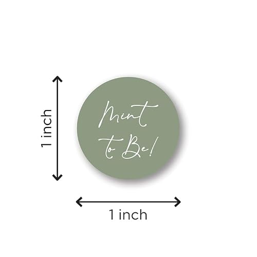 1\" Round Wedding Mint to Be Candy Favor Stickers - 126 Labels (Pine)