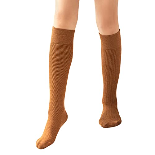 Toddler Boys Girls Fluffy Socks Knitted Knee High Tube Socks Uniforms Integrated Outwear Funny Socks