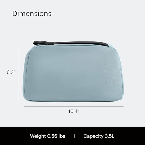 Image of Away Amazon Exclusive Large Toiletry Bag - Water-Repellent Travel Toiletry Bag with Clamshell Opening, Interior Compartments, Exterior Zip Pocket - Sky Blue