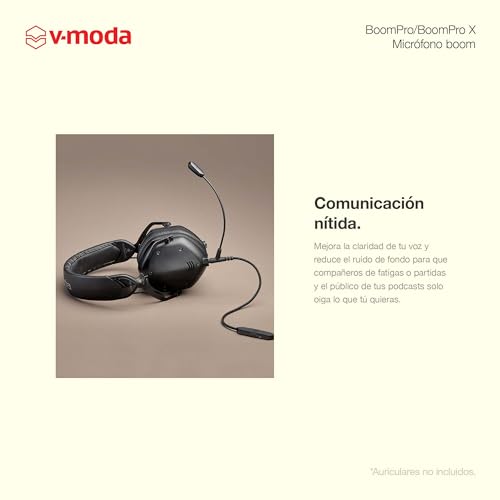 Micrófono con botón de silencio BoomPro X V-Moda y rueda de volumen para optimizar tu audio 3