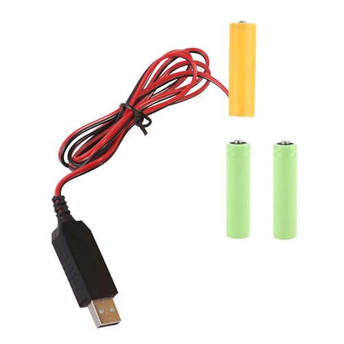 Portable AA Battery Eliminators USB Cable Power Adapter Cord for Radio LED Light