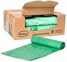 BioBag Made In USA The Original Compostable Food Scrap Commercial Gallon Bags, 100% Compostable Certified 3-96 Gallon Options 45 Gallon Heavy Duty