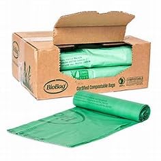 BioBag (Made In USA) The Original Compostable Food Scrap Commercial Gallon Bags, 100% Compostable Certified (3-96 Gallon Options) (45 Gallon Heavy Duty)